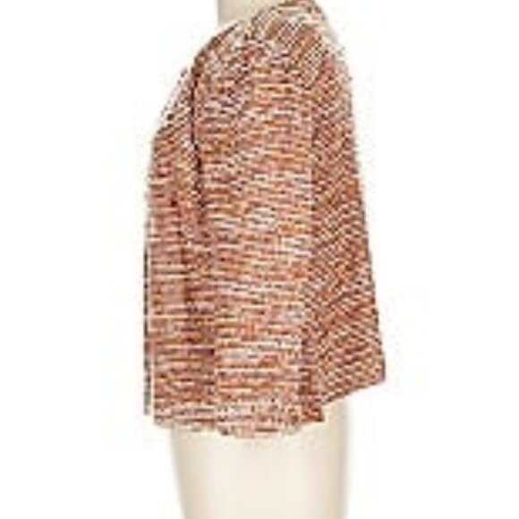 NEW!  St. John Multi Color Knit Jacket Caramel Multi - Size 2 - Picture 4 of 11